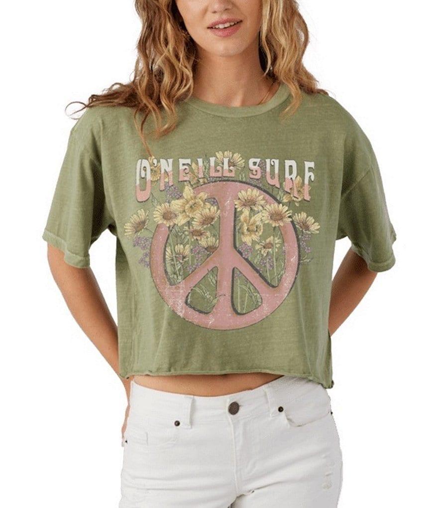 O'Neill Oversized Peace Crop Graphic T-Shirt Product Image