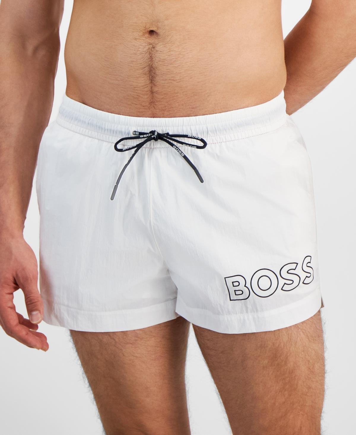 Boss by Hugo Boss Mens Mooneye Outlined Logo Drawstring 3 Swim Trunks Product Image