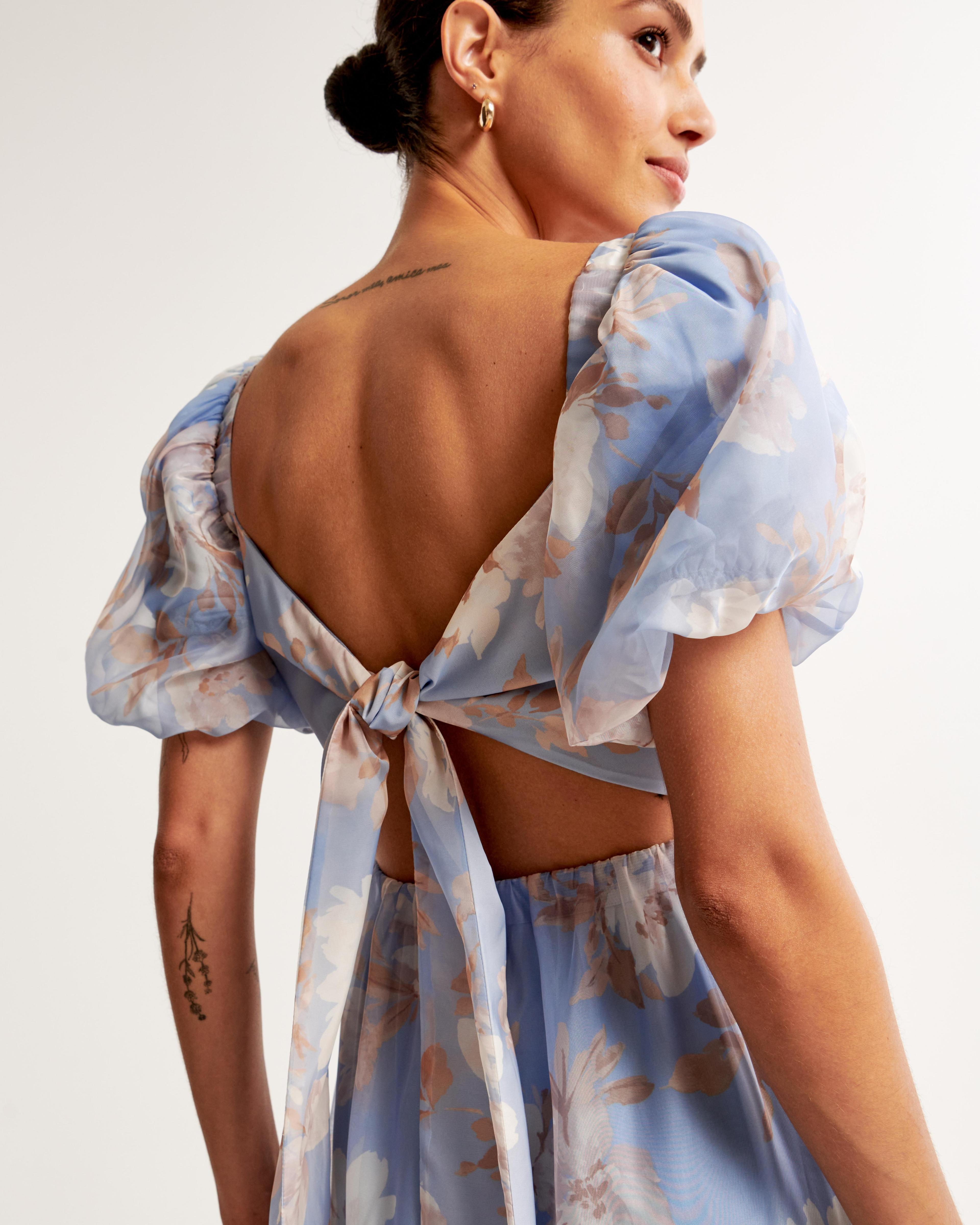 The A&F Emerson Drama Bow-Back Maxi Dress Product Image