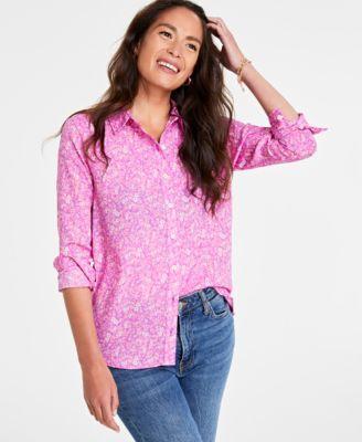 On 34th Womens Button-Front Crepe Shirt, Created for Macys Product Image