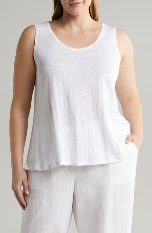 Womens Linen Scoopneck Tank Product Image