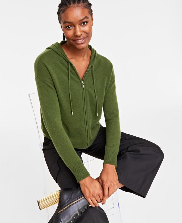 Charter Club Womens 100% Cashmere Zip Hoodie, Created for Macys Product Image