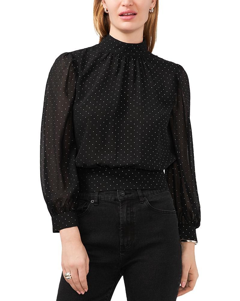 1.state Womens Chiffon Mock Neck Blouse product image