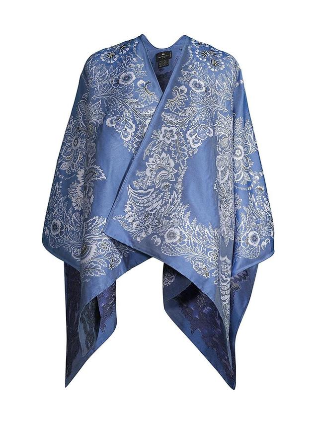 Womens Floral Jacquard Cape Product Image