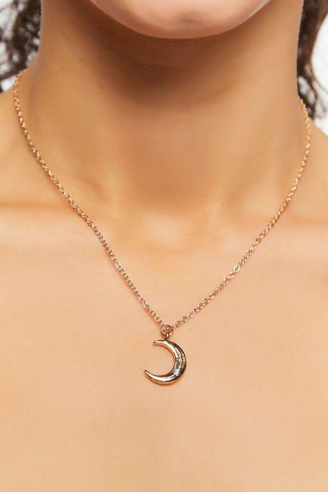 Crescent Moon Pendant Necklace | Forever 21 Product Image