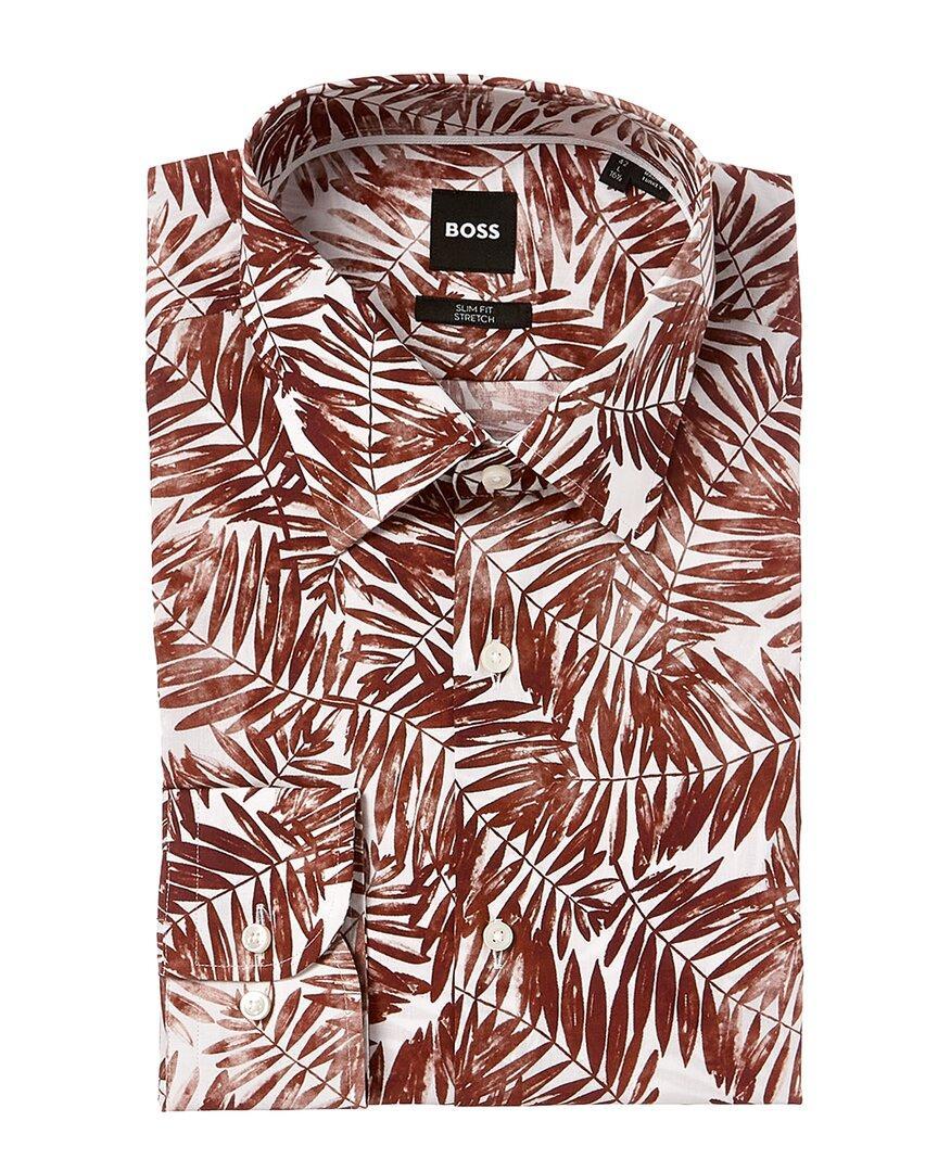 Boss  Slim Fit Dress Shirt In Red Product Image