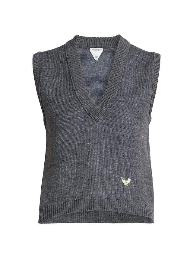 Womens Logo Wool Sweater Vest Product Image