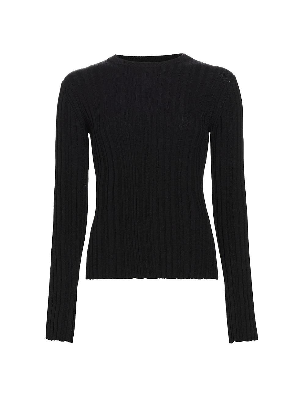 Womens Evie Silk-Blend Rib-Knit Sweater product image