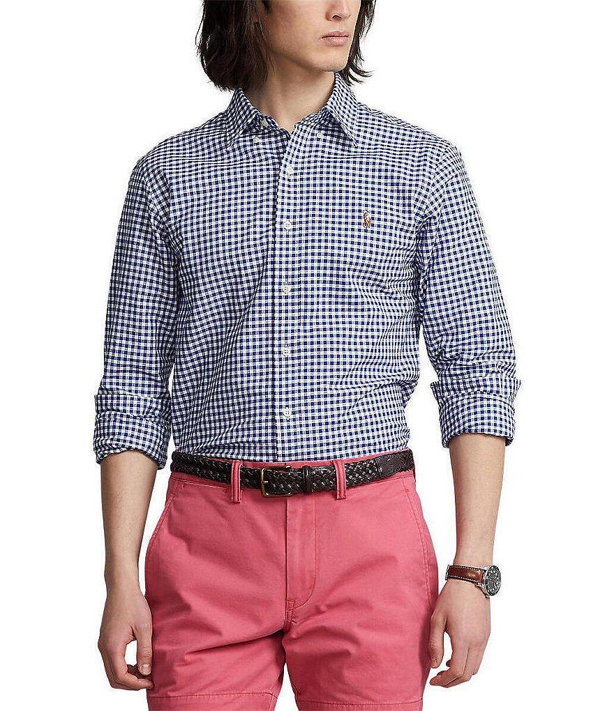 Polo Ralph Lauren Slim-Fit Gingham Stretch Long-Sleeve Woven Shirt Product Image