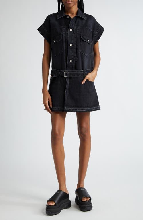 Womens Denim Raw-Edge Minidress Product Image