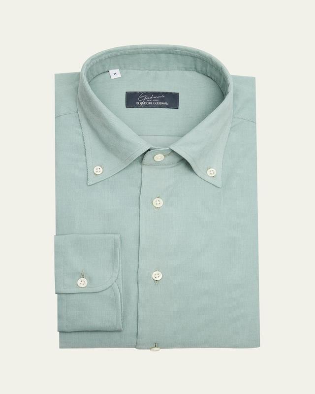 Mens Micro-Corduroy Cotton Sport Shirt Product Image