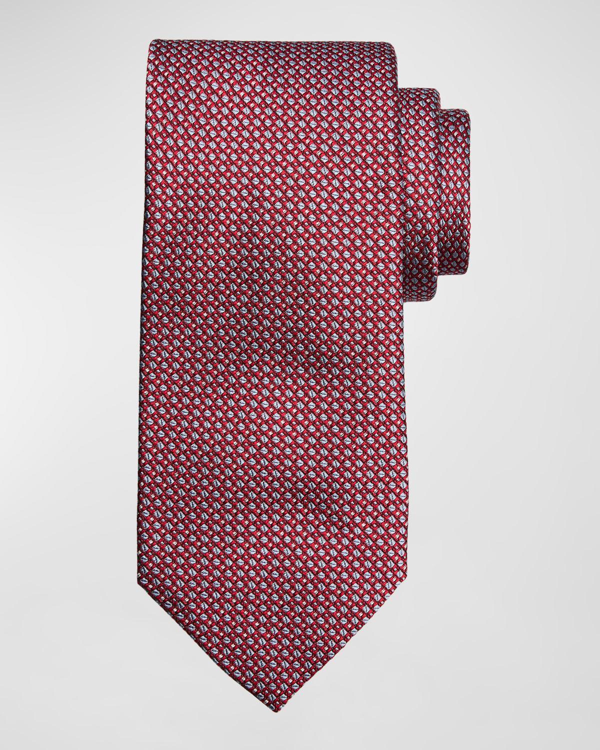 Mens Silk Jacquard Micro-Neat Tie Product Image