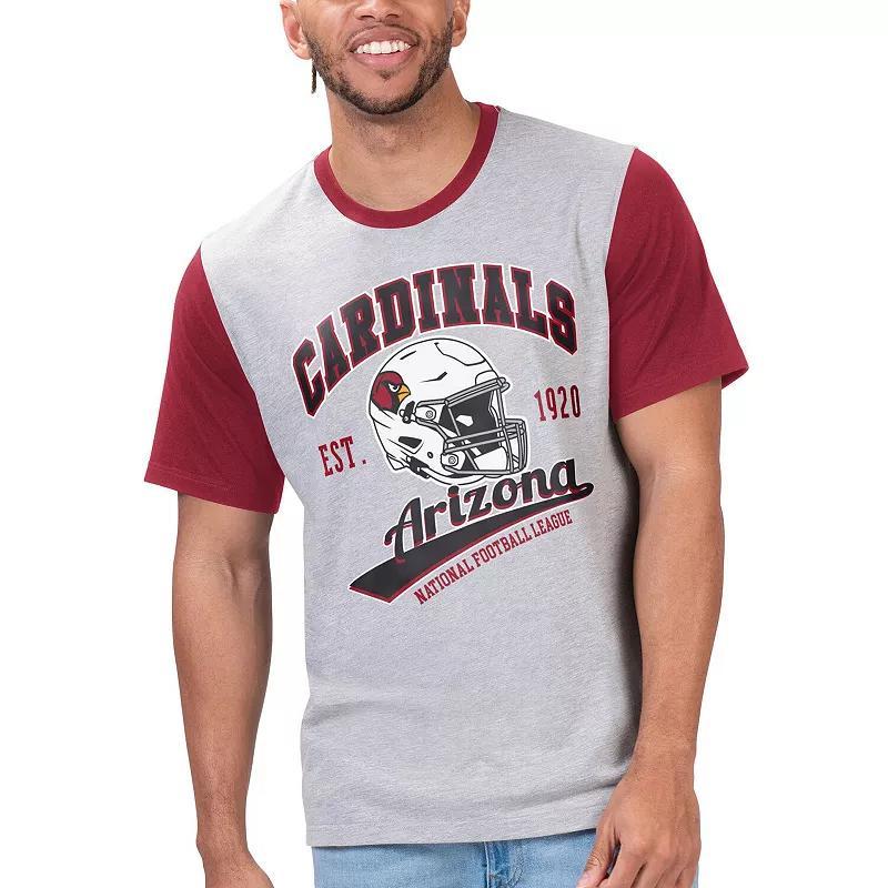 Mens G-III Sports by Carl Banks Gray Arizona Cardinals Black Label T-Shirt Product Image