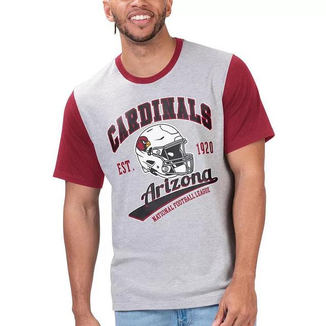 Mens G-III Sports by Carl Banks Gray Arizona Cardinals Black Label T-Shirt Product Image