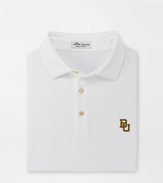 Peter Millar Mens Baylor Solid Performance Jersey Polo | Color: White | Size: XXL Product Image