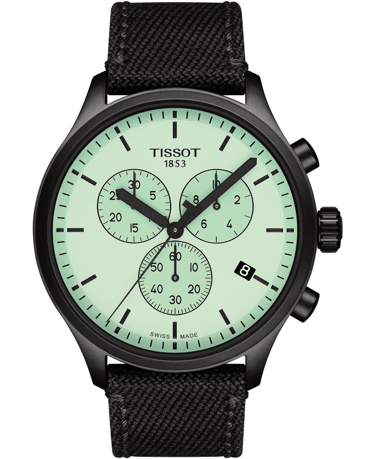 Tissot Mens Swiss T-Sport Chrono Xl Black Fabric Strap Watch 45mm Product Image