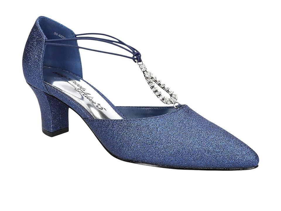 Easy Street Moonlight Womens Rhinestone Evening Pumps Blue Glttr Product Image