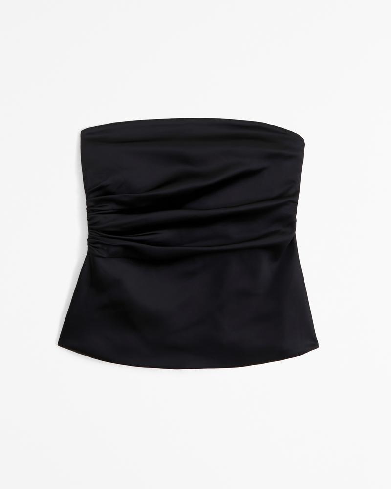 Long-Length Satin Tube Top Product Image