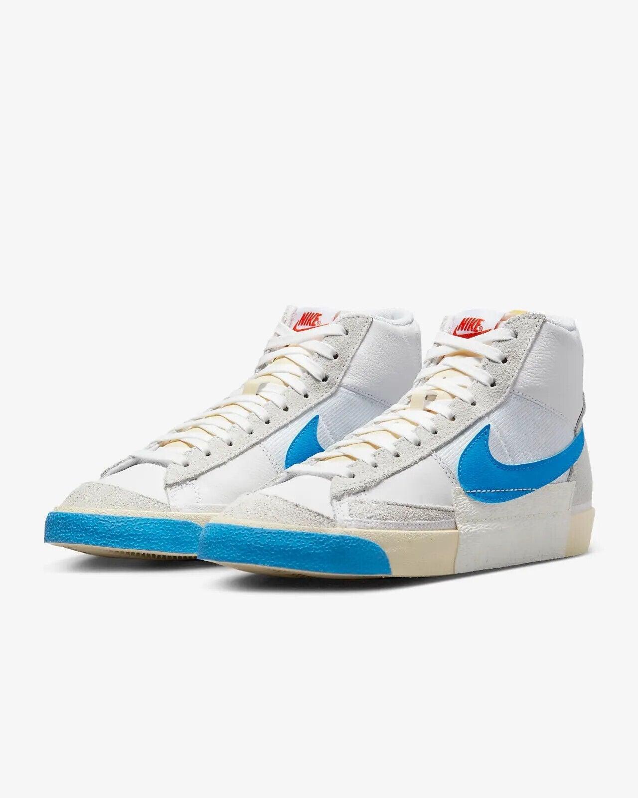 Blazer Mid Pro Club Dq7673-102 Men's White/beach/blue Sneaker Shoes Cg683 In Grey Product Image