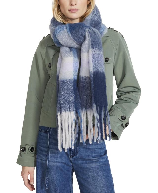 Steve Madden Womens Brushed Plaid Blanket Wrap Scarf Product Image