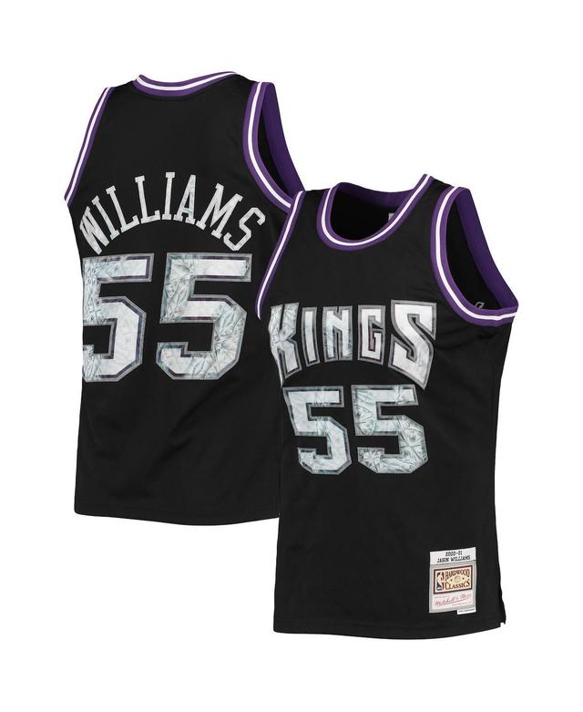 Mens Mitchell & Ness Jason Williams Black Sacramento Kings 1996-97 Hardwood Classics NBA 75th Anniversary Diamond Swingman Jersey Product Image