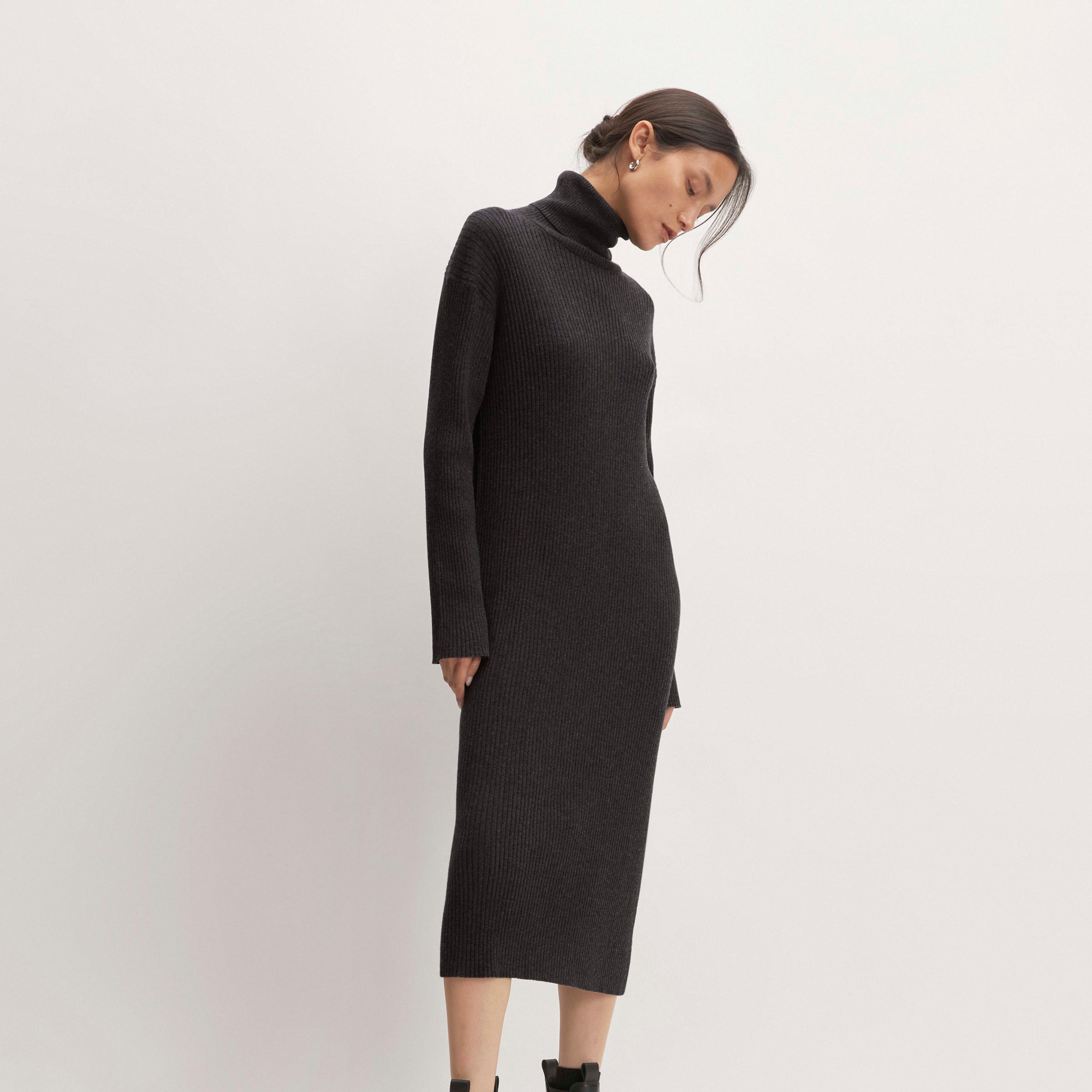 Womens Cotton-Merino Turtleneck Dress Sweater by Everlane product image