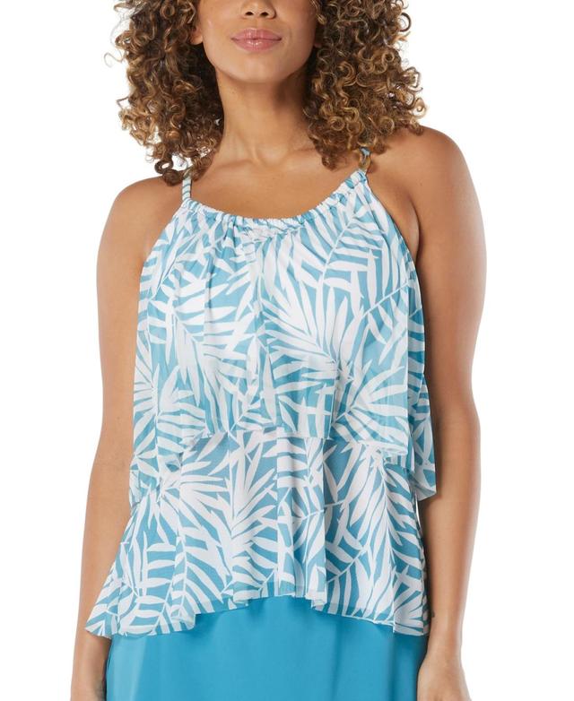 Coco Reef Womens True Bra-Sized Mesh-Layer Printed Tankini Top Product Image