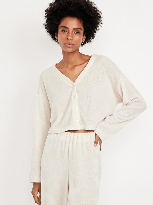 Cozy Chenille Button-Down Top Product Image