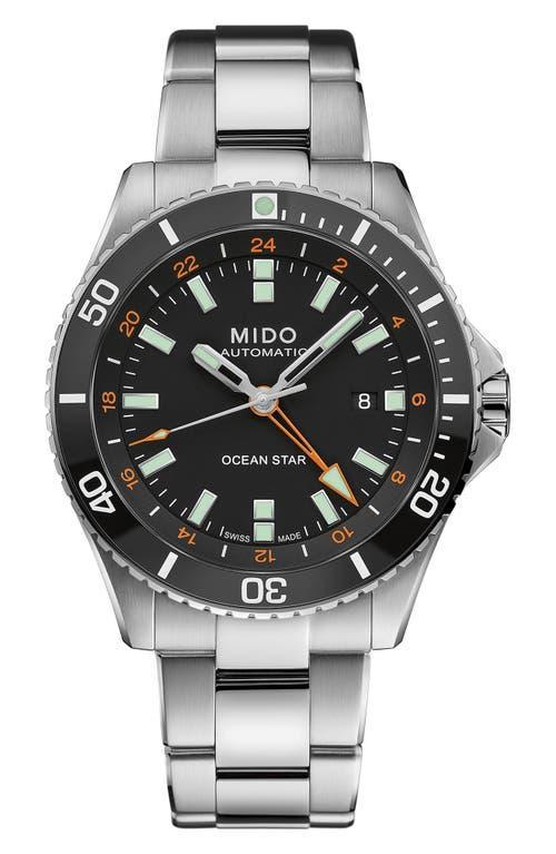 Mido Mens Swiss Automatic Ocean Star Gmt Stainless Steel Bracelet Watch 44mm Product Image