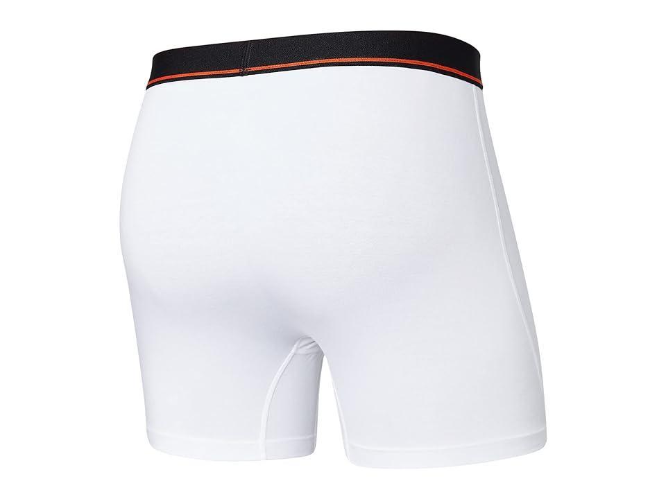 SAXX UNDERWEAR Non-Stop Stretch Cotton Boxer Brief Fly (White) Men's Underwear Product Image