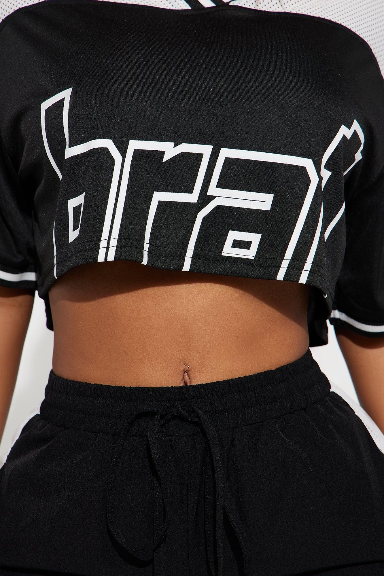 Bratty Jersey Top - Black Product Image