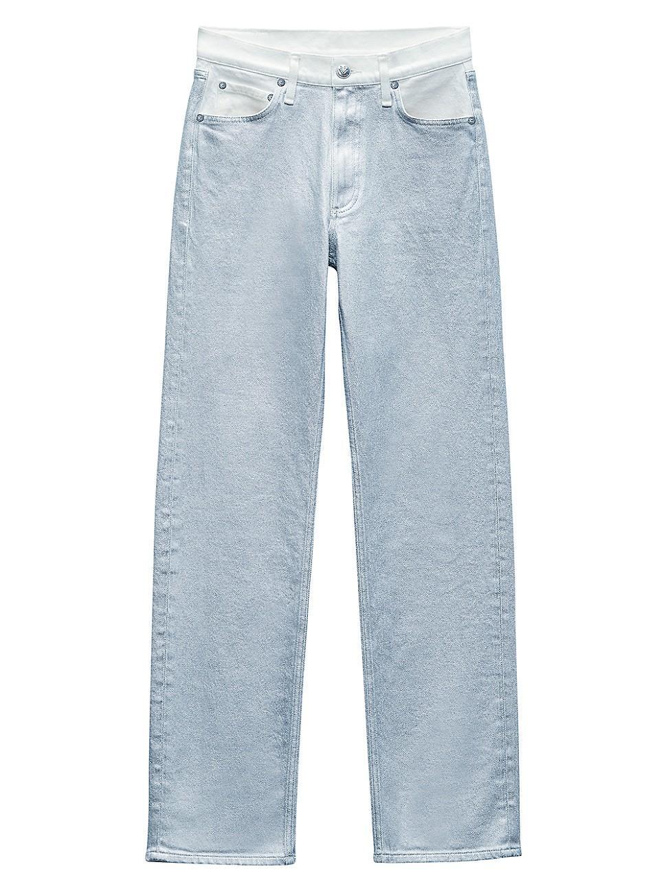 Womens Harlow Mid-Rise Straight Jeans Product Image