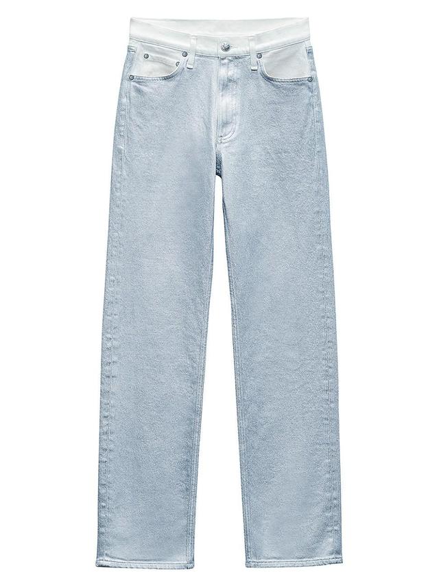 Womens Harlow Mid-Rise Straight Jeans Product Image