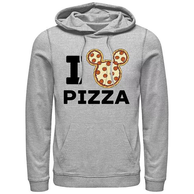 Mens Mickey Mouse Pizza Head Graphic Hoodie Athletic Grey Product Image