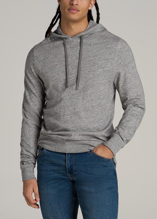 Sunwashed Slub Pullover Men's Tall Hoodie in Heathered Grey Male Product Image