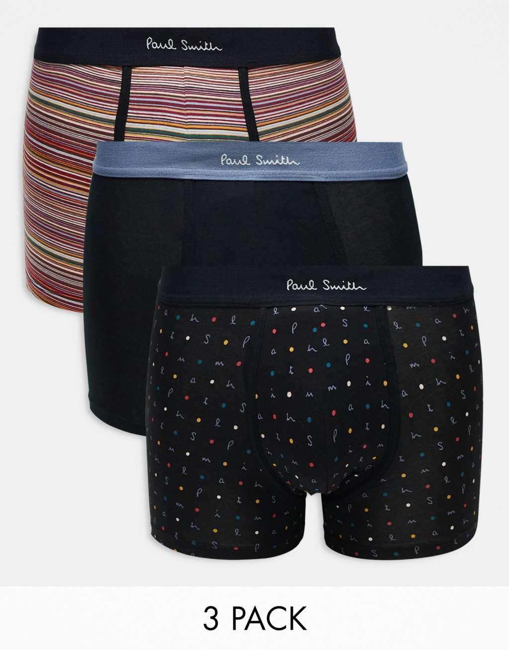 Paul Smith 3-pack trunks in multi Product Image