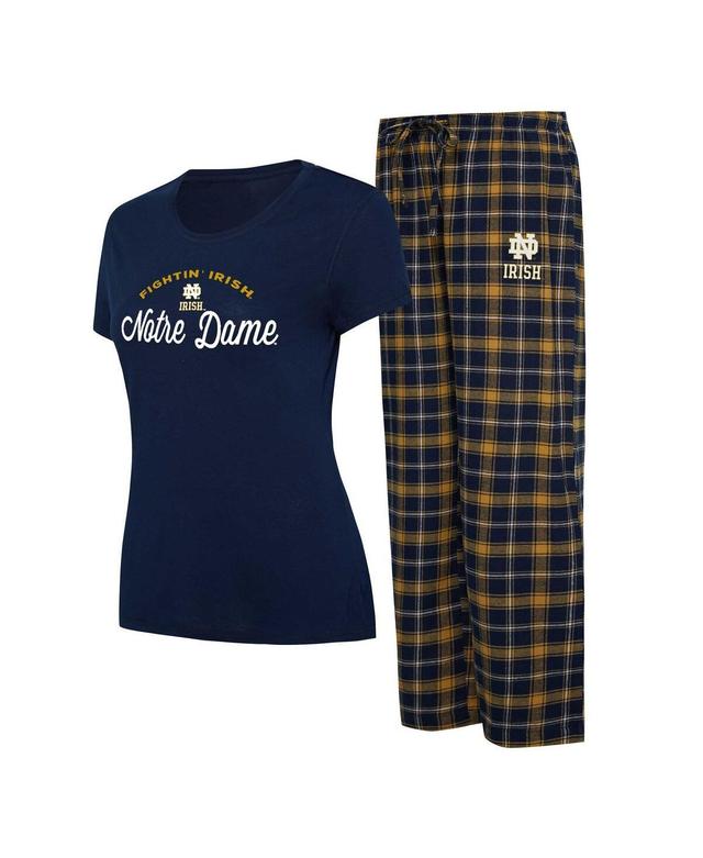 Womens Concepts Sport Navy Notre Dame Fighting Irish Arctic T-shirt and Flannel Pants Sleep Set - Navy Product Image