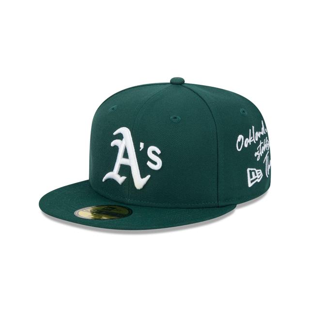 Oakland Athletics Team Verbiage 59FIFTY Fitted Hat Male Product Image