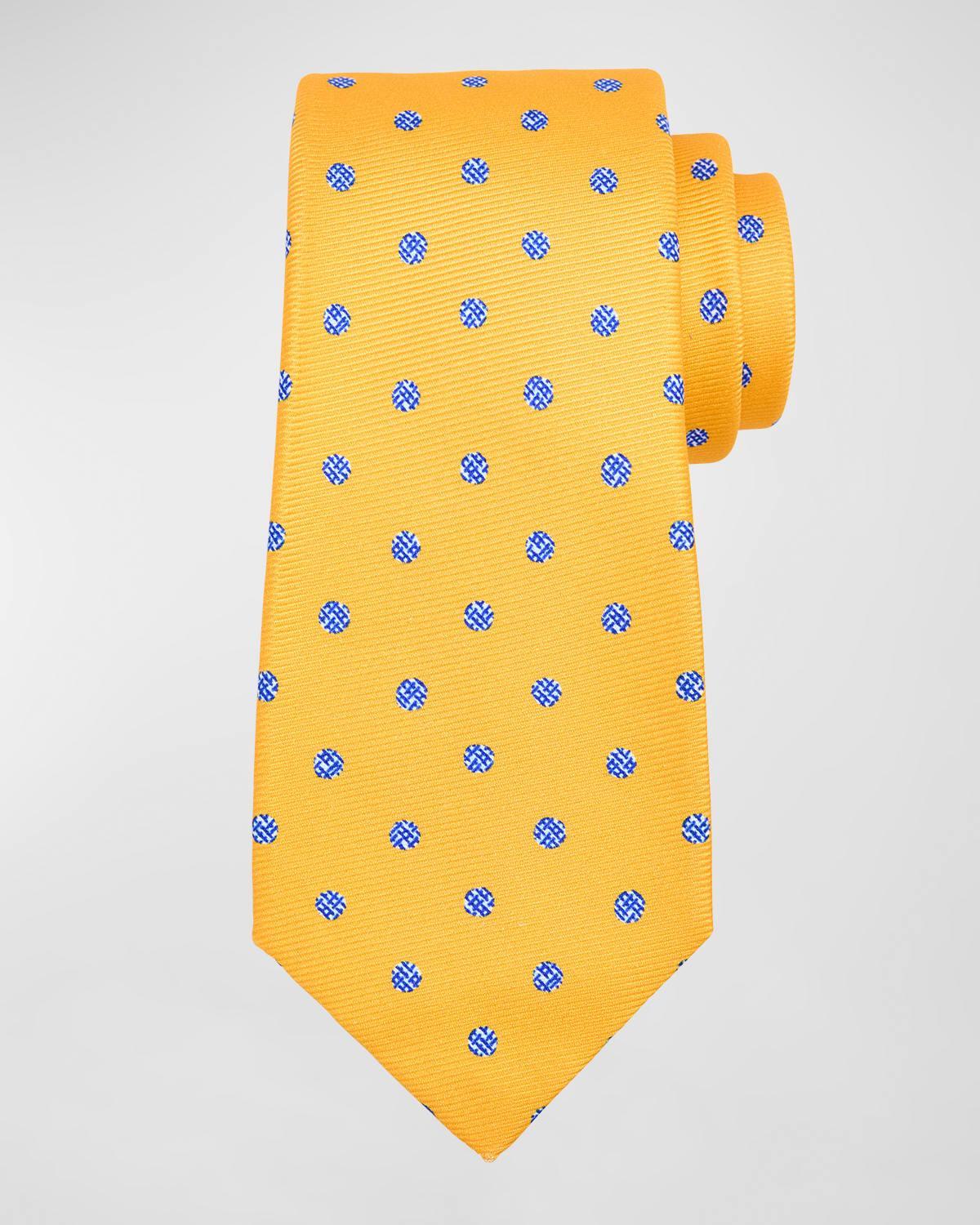 Mens Silk Polka Dot-Print Tie Product Image