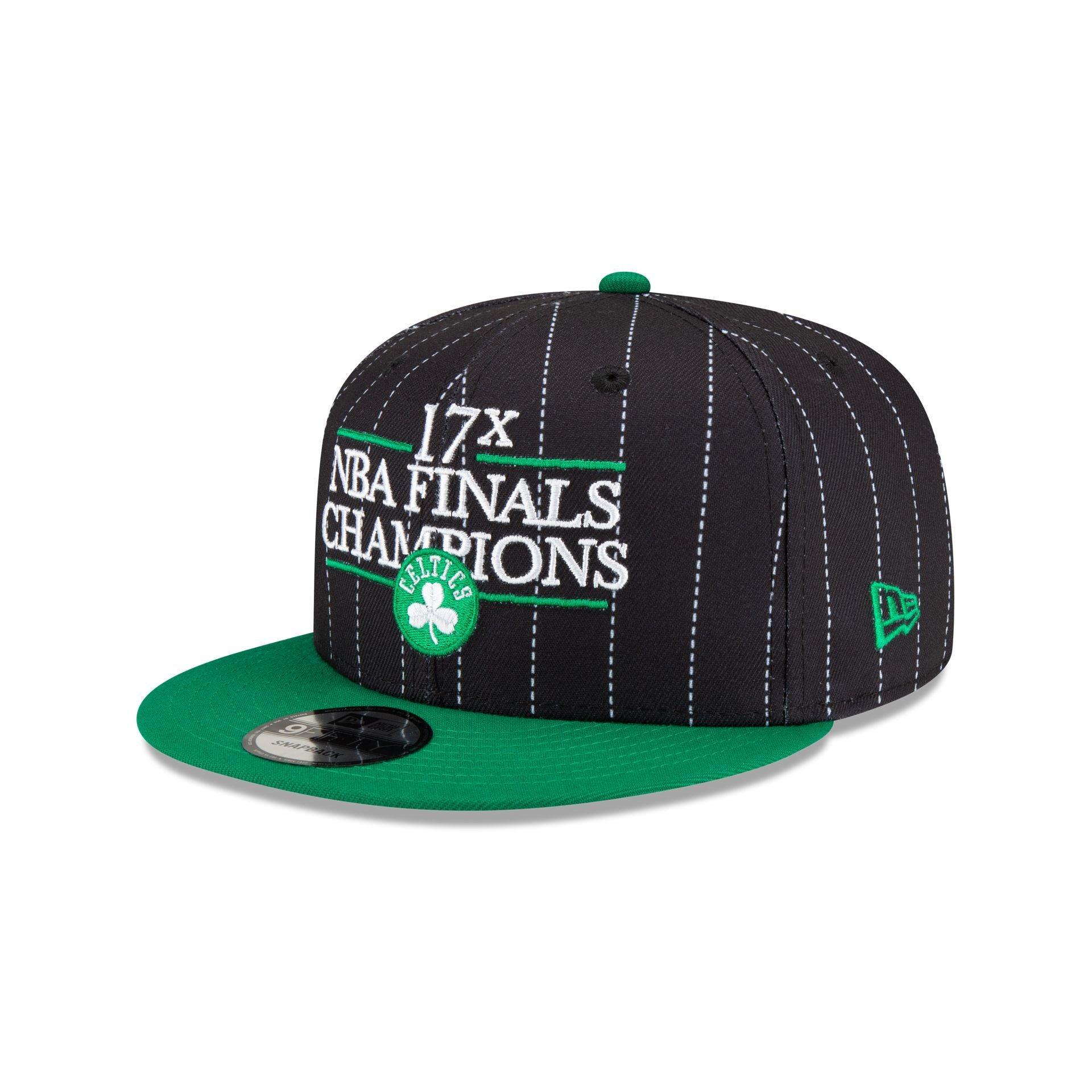 Just Caps NBA Champion Pinstripe Boston Celtics 9FIFTY Snapback Hat Male Product Image