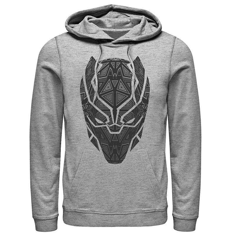 Mens Marvel Black Panther Geometric Prism Mask Hoodie Athletic Grey Product Image