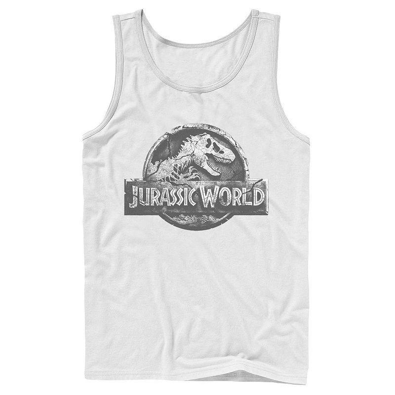 Mens Jurassic World Two Return Stone Logo Tank Top Athletic Grey Product Image