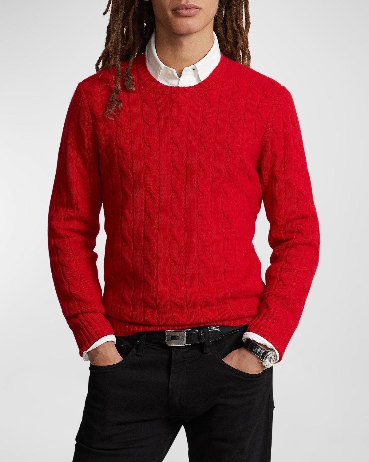 Mens The Iconic Cable-Knit Cashmere Sweater product image