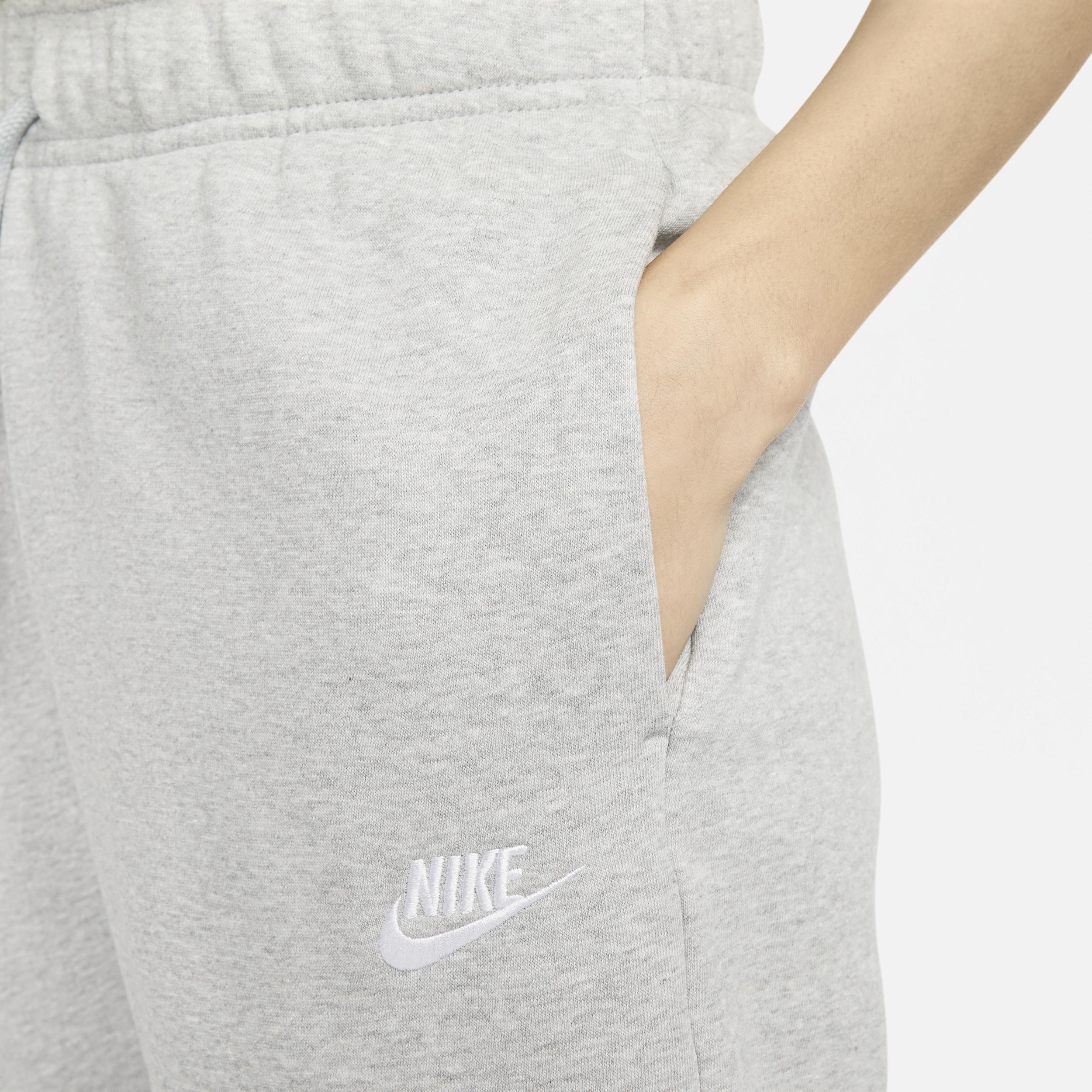 Womens Nike Sportswear Club Fleece Midrise Joggers Gray Grey Product Image