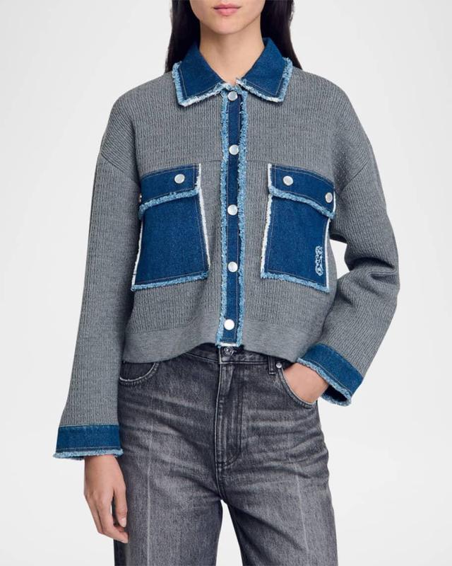 John Denim Knit Cardigan Product Image