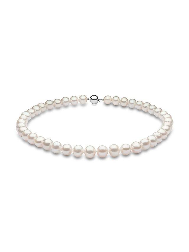 Womens 14K White Gold & 9.5-10 MM Freshwater Pearl Necklace Product Image