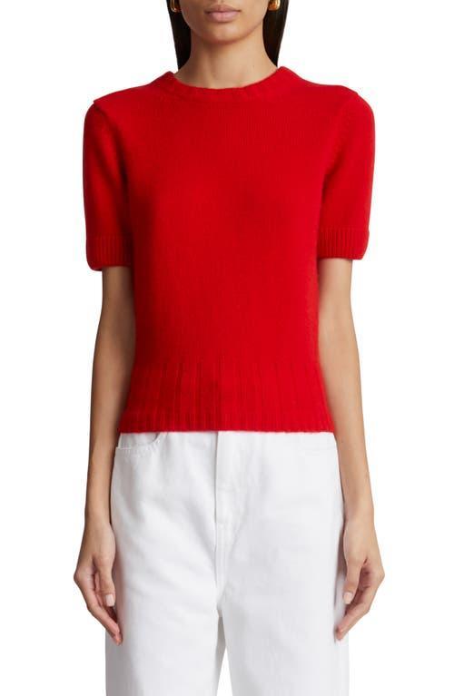 Womens Luphia Short-Sleeve Cashmere Sweater product image