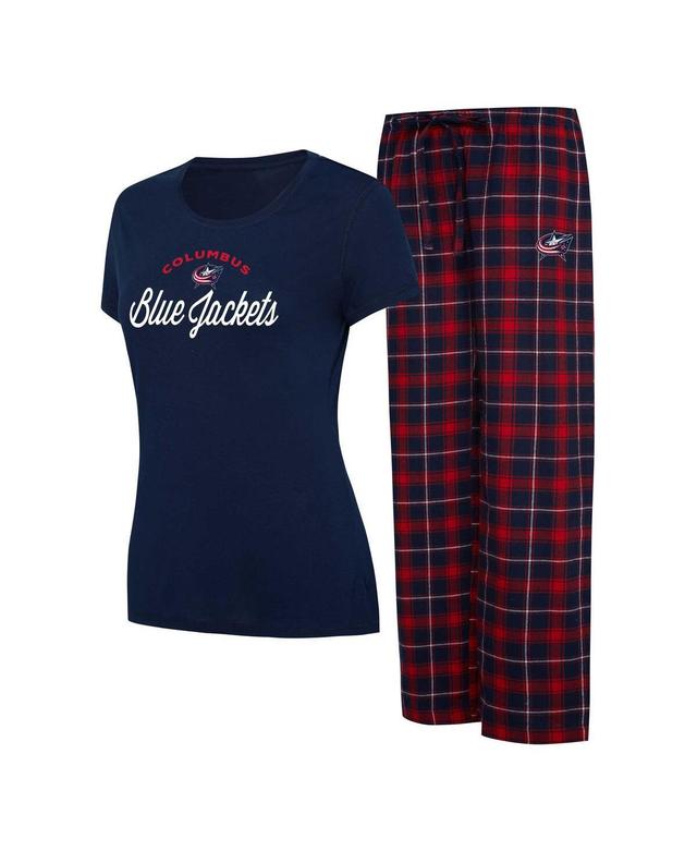 Womens Concepts Sport /Red Boston Red Sox Arctic T-Shirt & Flannel Pants Sleep Set Blue Product Image