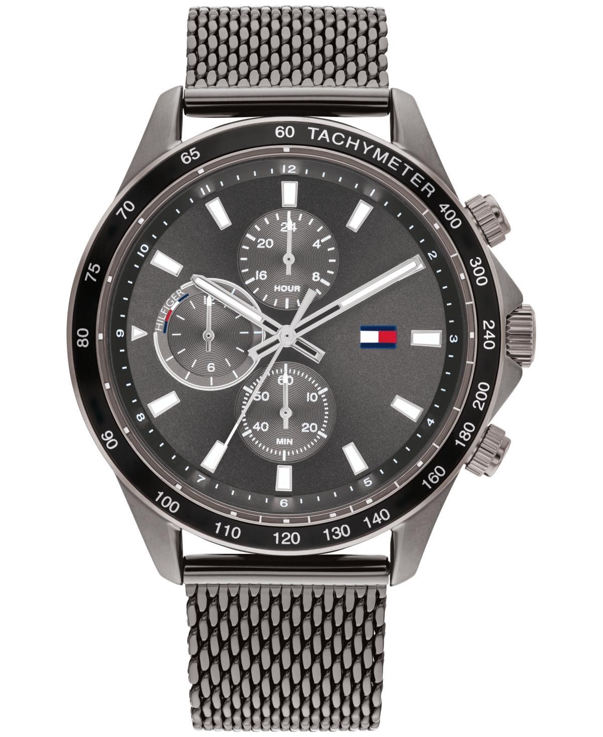 Tommy Hilfiger Mens Gunmetal Mesh Bracelet Watch 44mm - Gunmetal Product Image