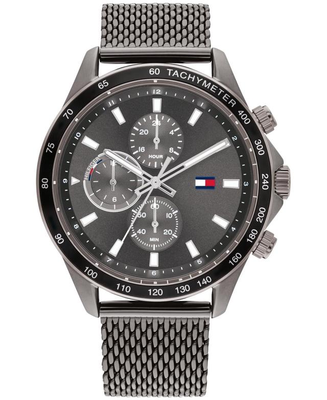 Tommy Hilfiger Mens Gunmetal Mesh Bracelet Watch 44mm - Gunmetal Product Image